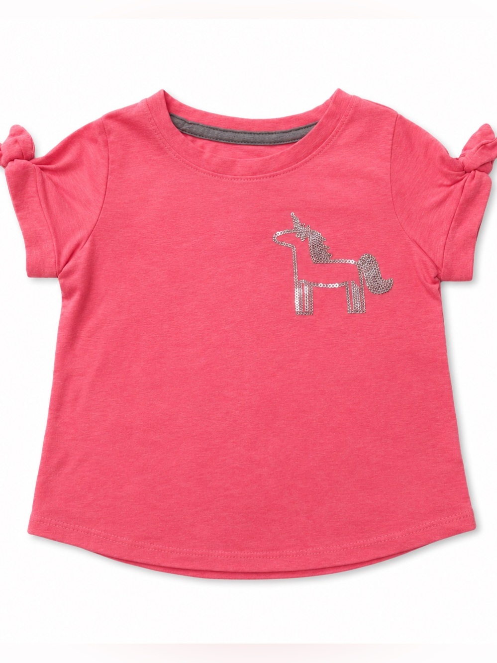 Cat & Jack Coral Pink Short-Sleeve Unicorn Tee